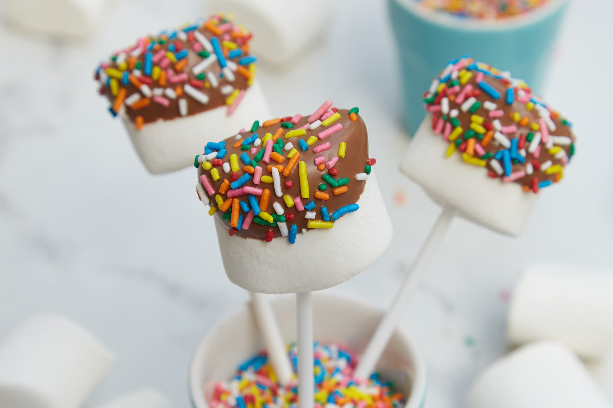 Cake pops de malvaviscos