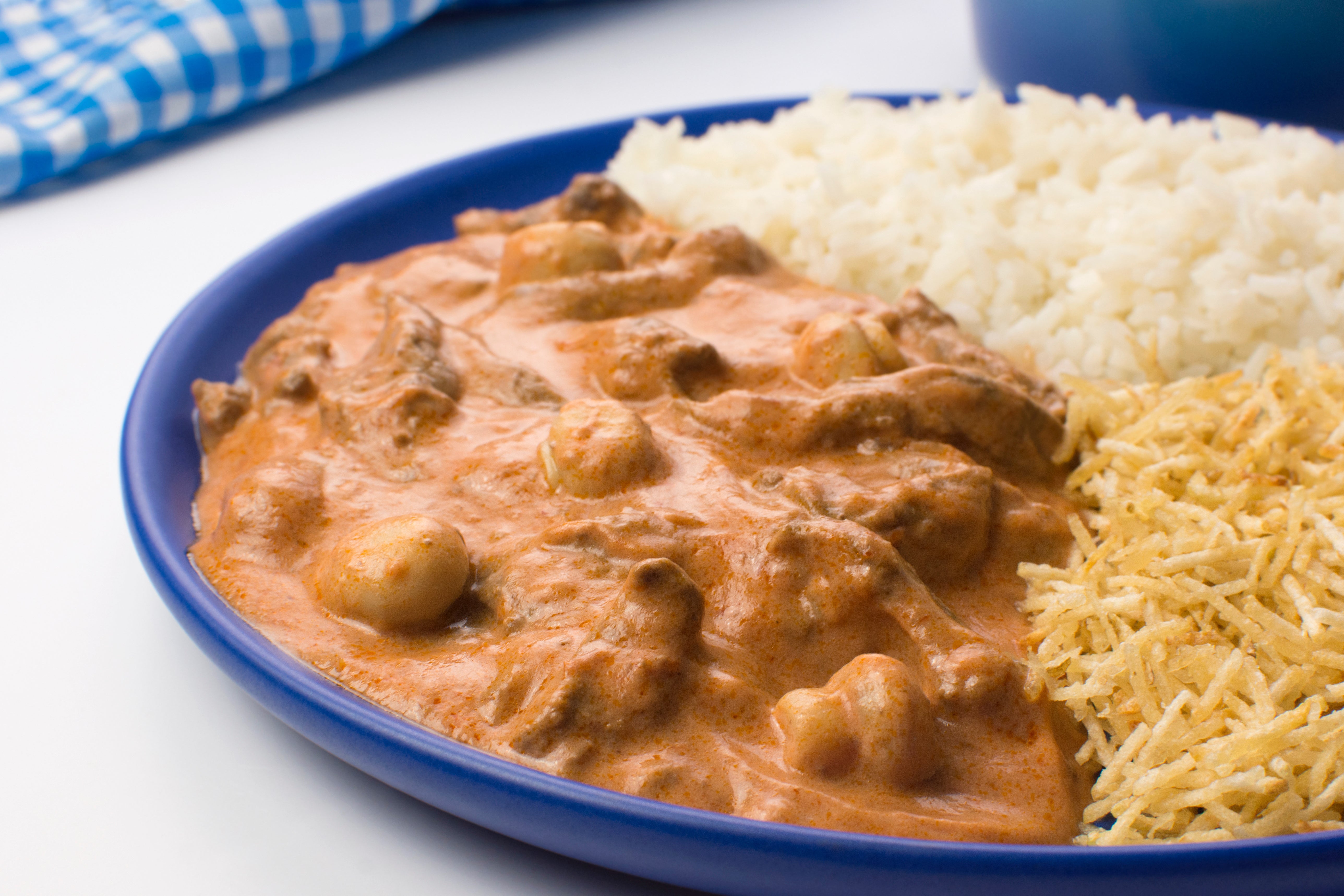 Strogonoff de carne sin lactosa