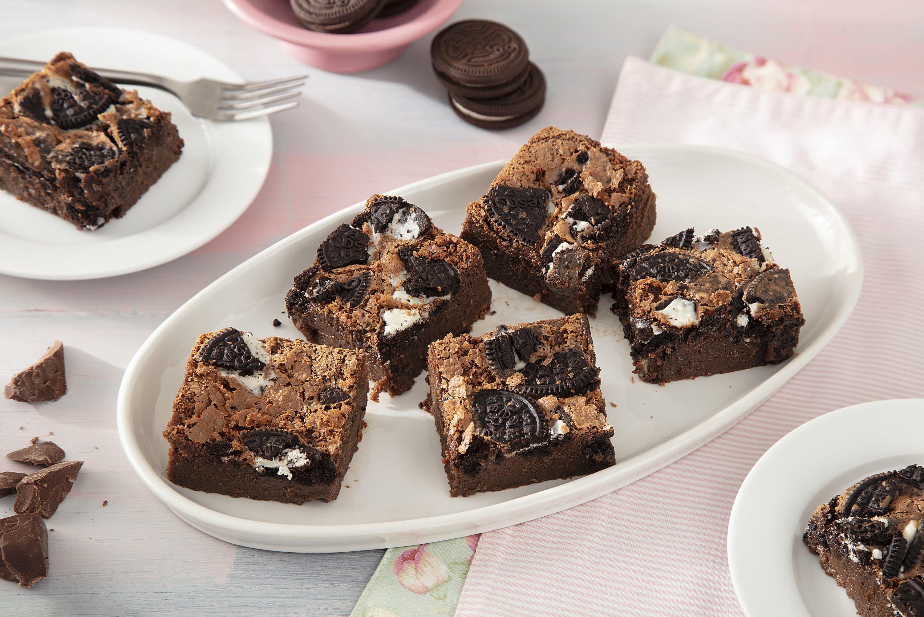 Brownie con leche condensada y galletitas Negresco
