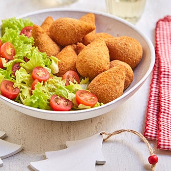 Pinitos de Puré con Hojas Verdes