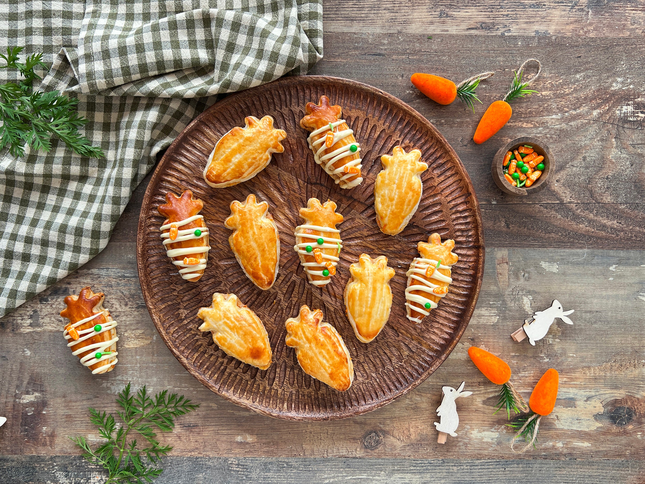 Galletas carrot cake de hojaldre