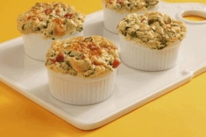 Budín de espinacas en microondas