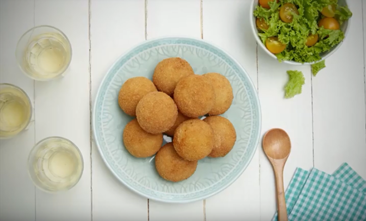 Bombas de papa al horno