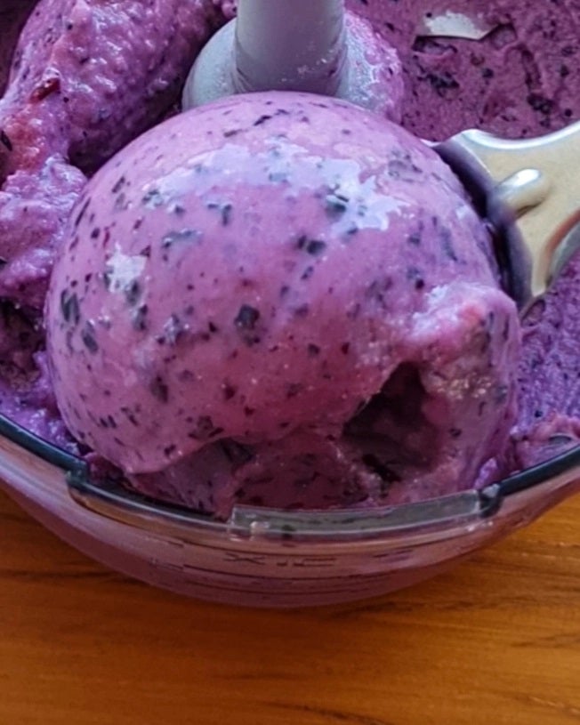 Receta saludable de helado de uva
