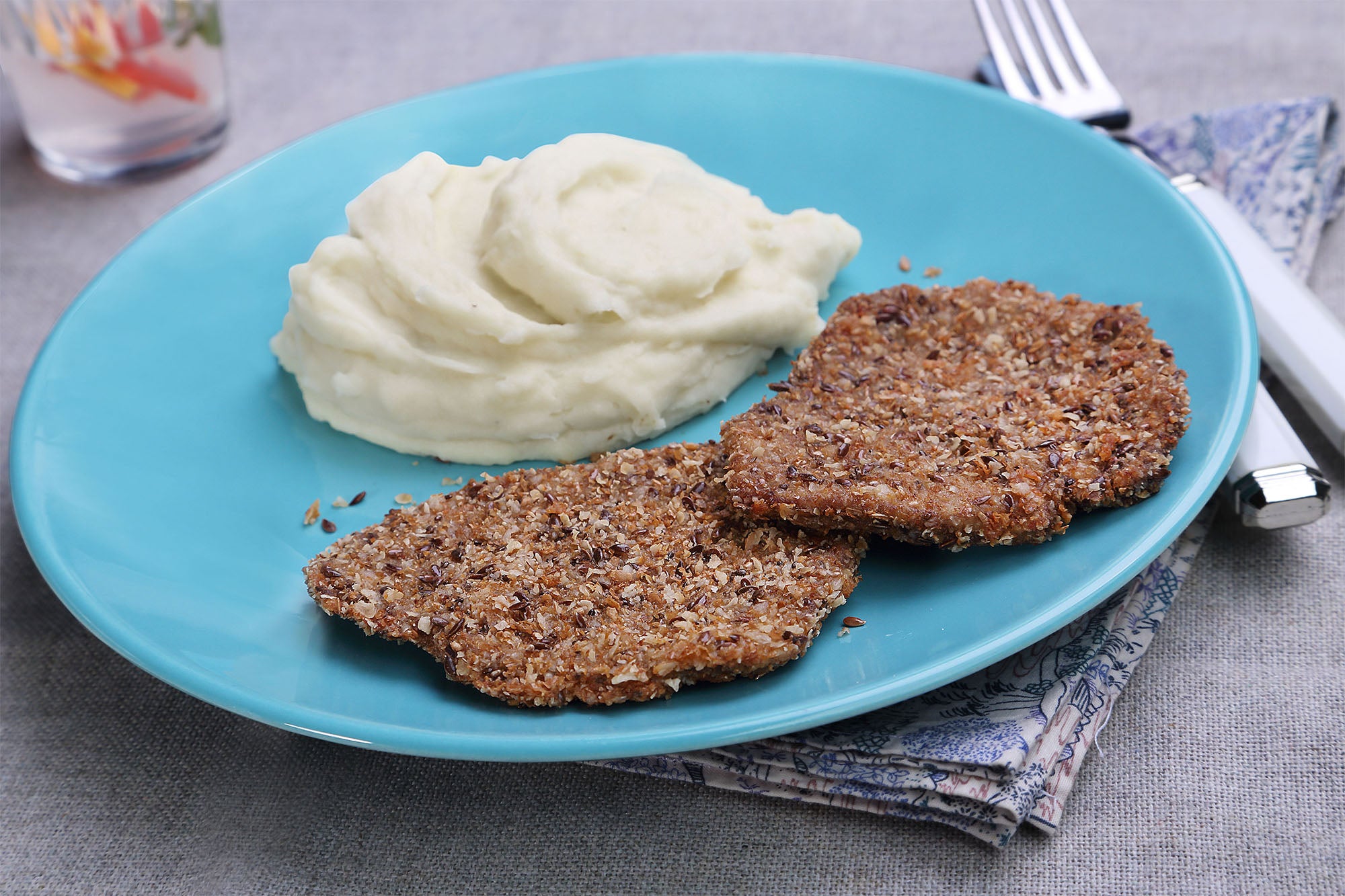 Milanesas de peceto con pure