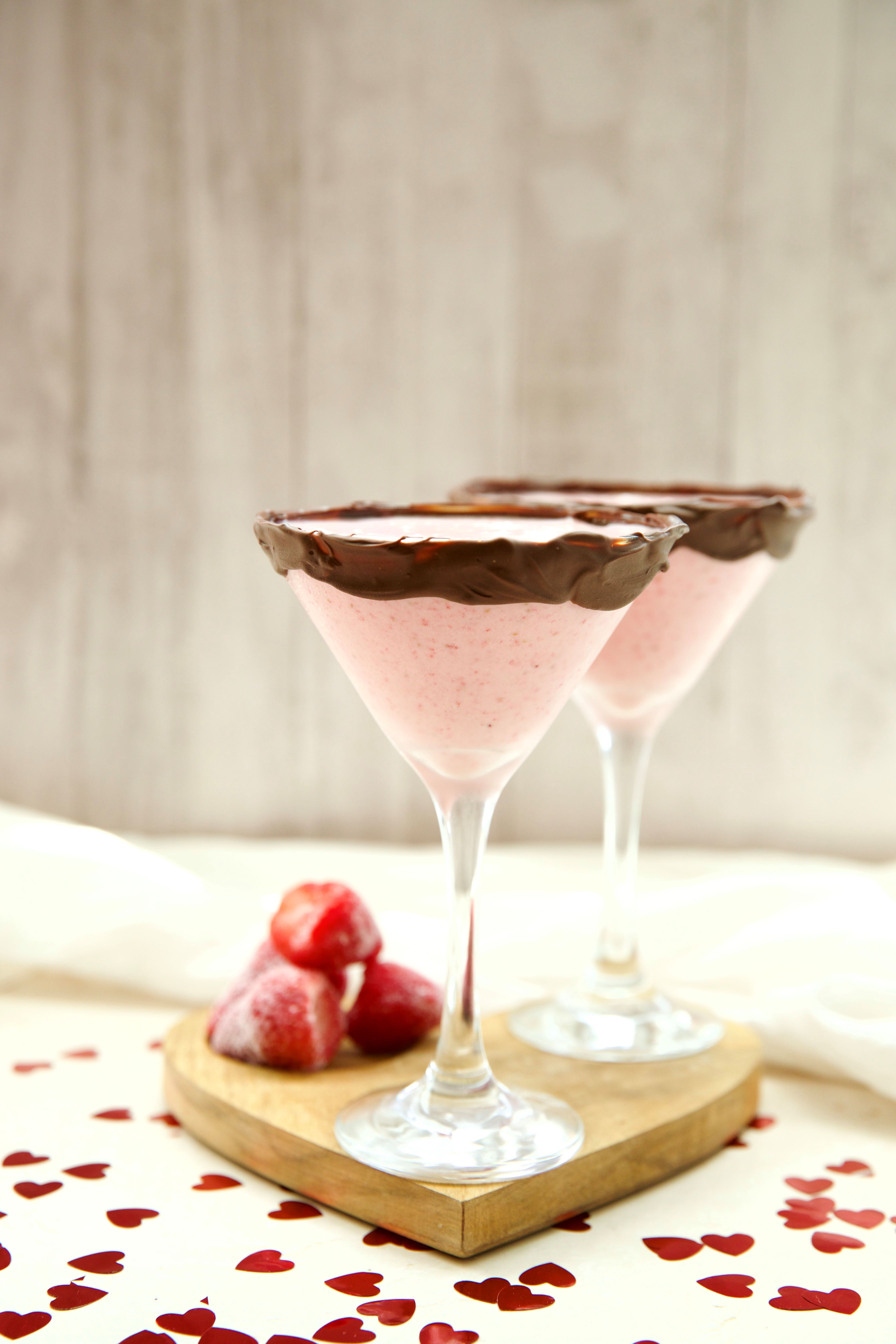 Martini de Chocolate y Frutillas