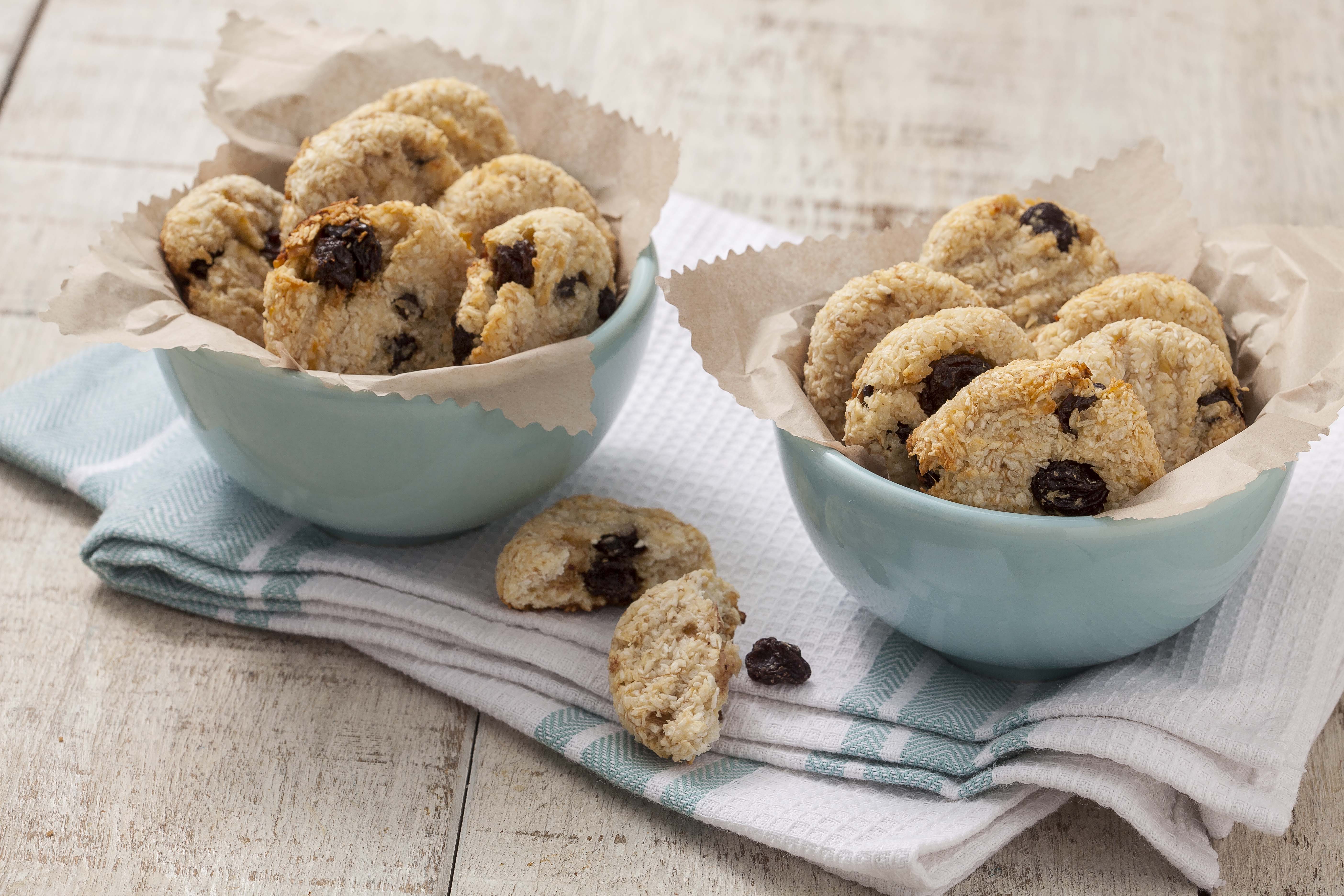 Galletas de Banana y Coco sin Azúcar, Gluten y Lactosa