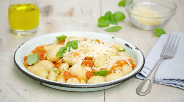 Ñoquis con salsa