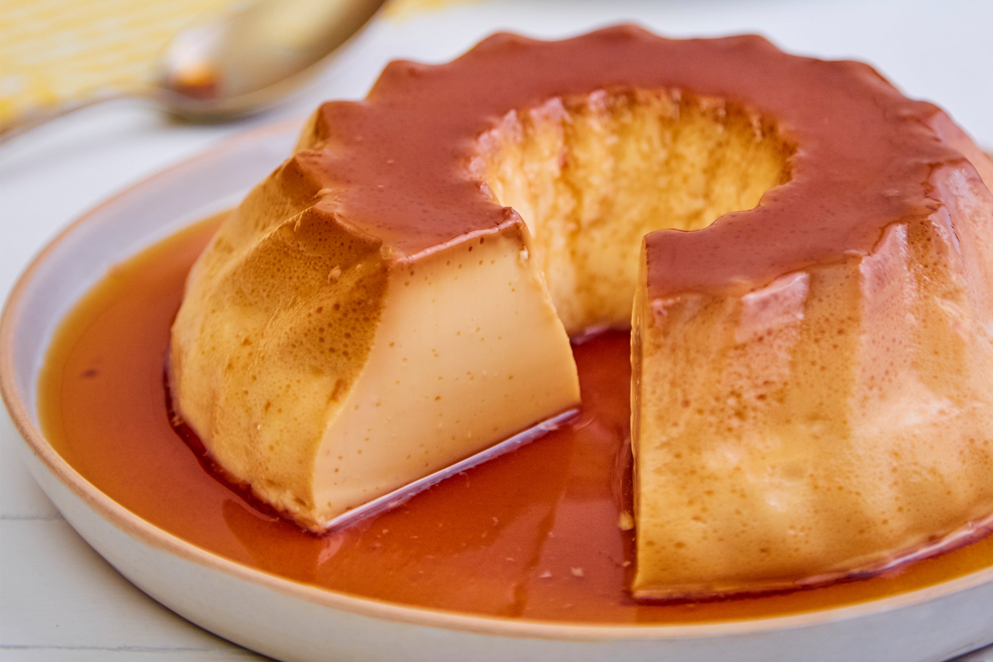 Flan casero sin lactosa