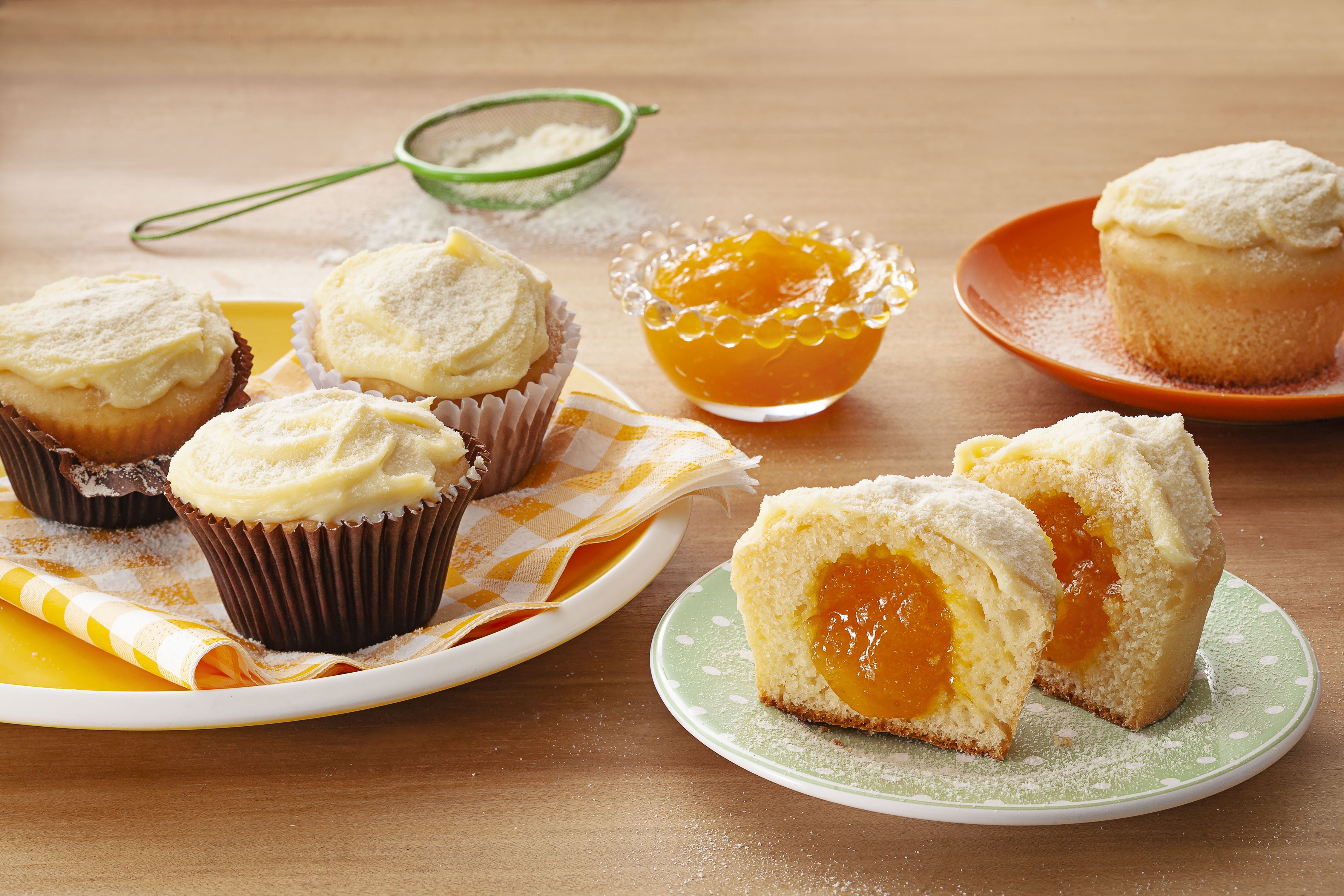 Cupcake con relleno de mango