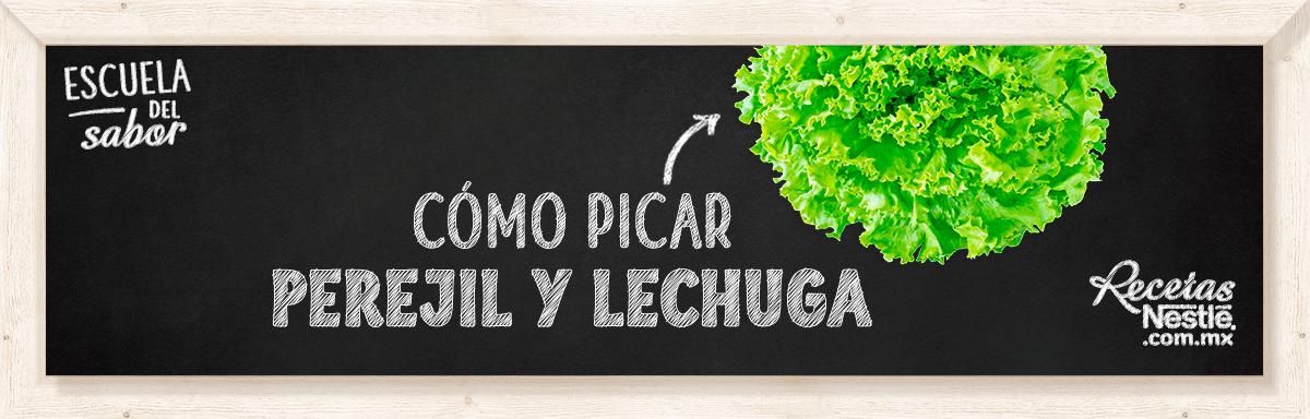 Cómo picar perejil y lechuga 