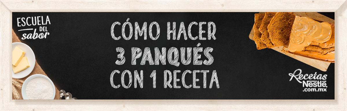 Cómo hacer 3 panqués con 1 receta