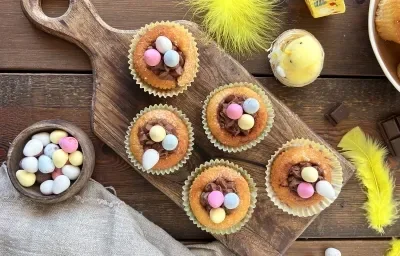 Nidos de Pascua con crema de chocolate y mascarpone PRINCIPAL HORIZONTAL