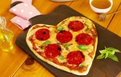 Pizza de corazón