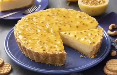 Pastel de mousse de maracuya