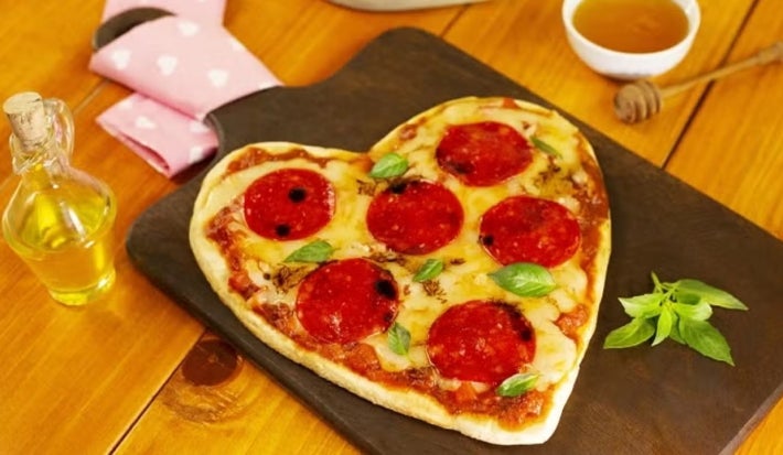 Pizza de corazón