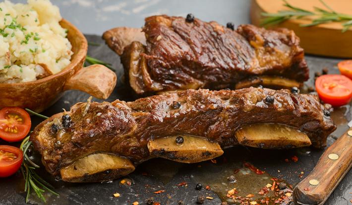 Asado de tira con cebolla
